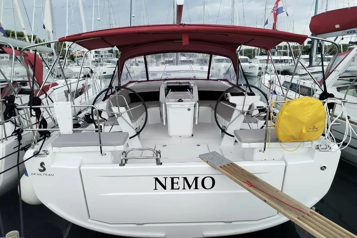 Exterior view of Nemo, a Beneteau Oceanis 46.1 sailboat at Općina Medulin, Croatia