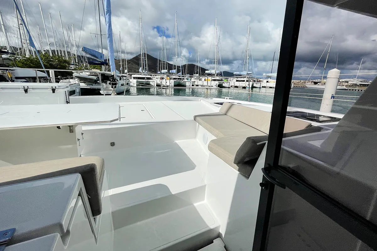 Deck of Bali Cat, a Bali 4.8 catamaran at Road Town, British Virgin Islands