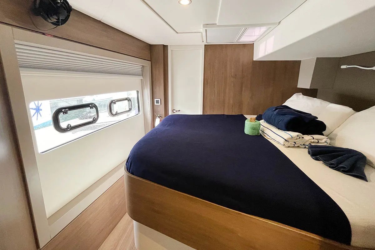 Cabin on Bali Cat, a Bali 4.8 catamaran at Road Town, British Virgin Islands