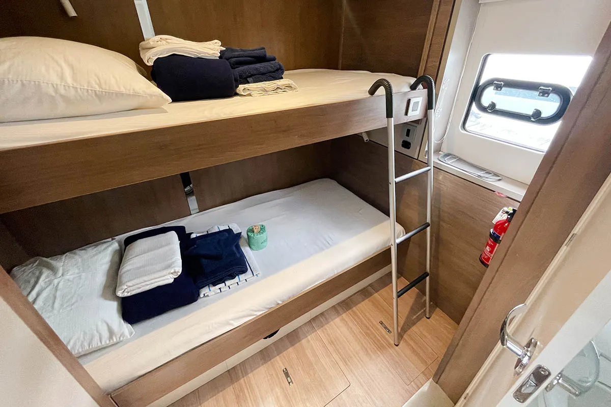Cabin on Bali Cat, a Bali 4.8 catamaran at Road Town, British Virgin Islands