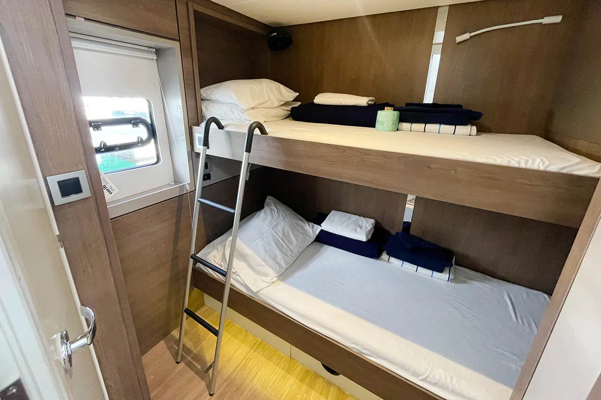 Cabin on Bali Cat, a Bali 4.8 catamaran at Road Town, British Virgin Islands