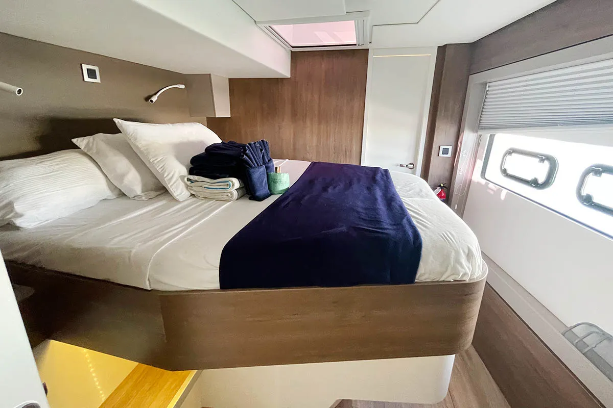 Cabin on Bali Cat, a Bali 4.8 catamaran at Road Town, British Virgin Islands