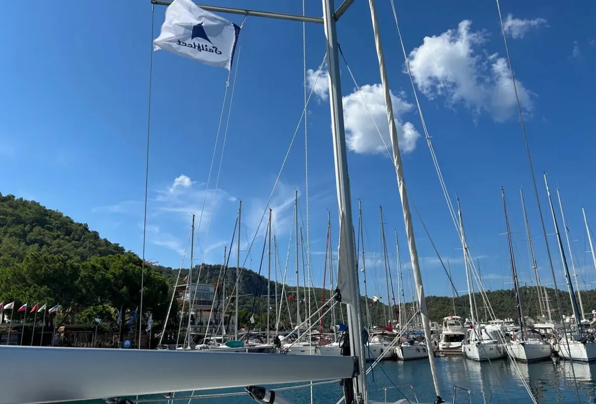 Sail Lynx, a Beneteau Oceanis 34.1 sailboat at Fethiye, Turkey