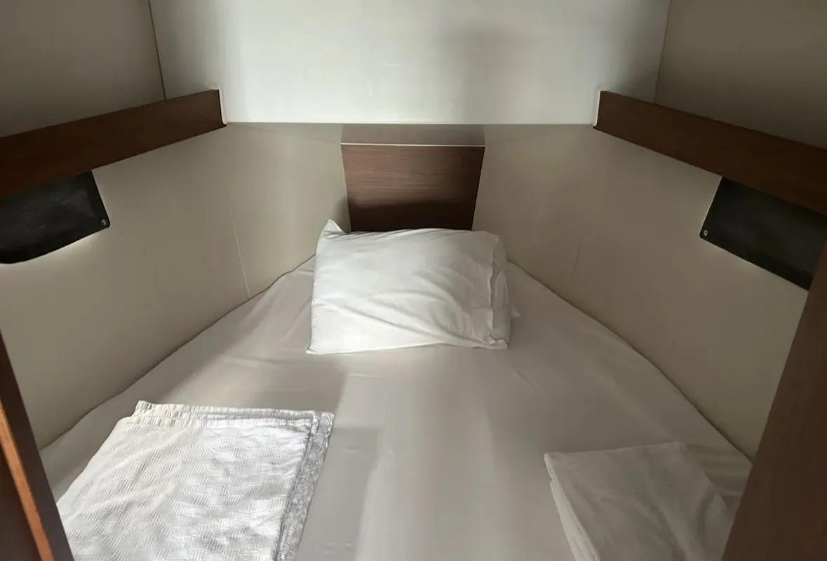 Cabin on Sail Lynx, a Beneteau Oceanis 34.1 sailboat at Fethiye, Turkey