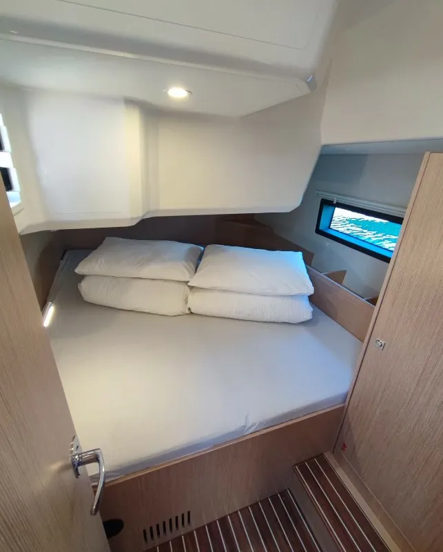Cabin on Gala, a Bavaria C42 sailboat at Punat, Croatia