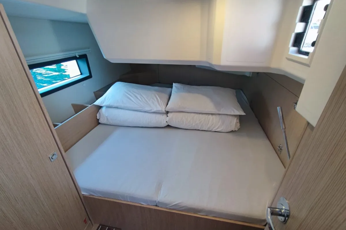 Cabin on Gala, a Bavaria C42 sailboat at Punat, Croatia