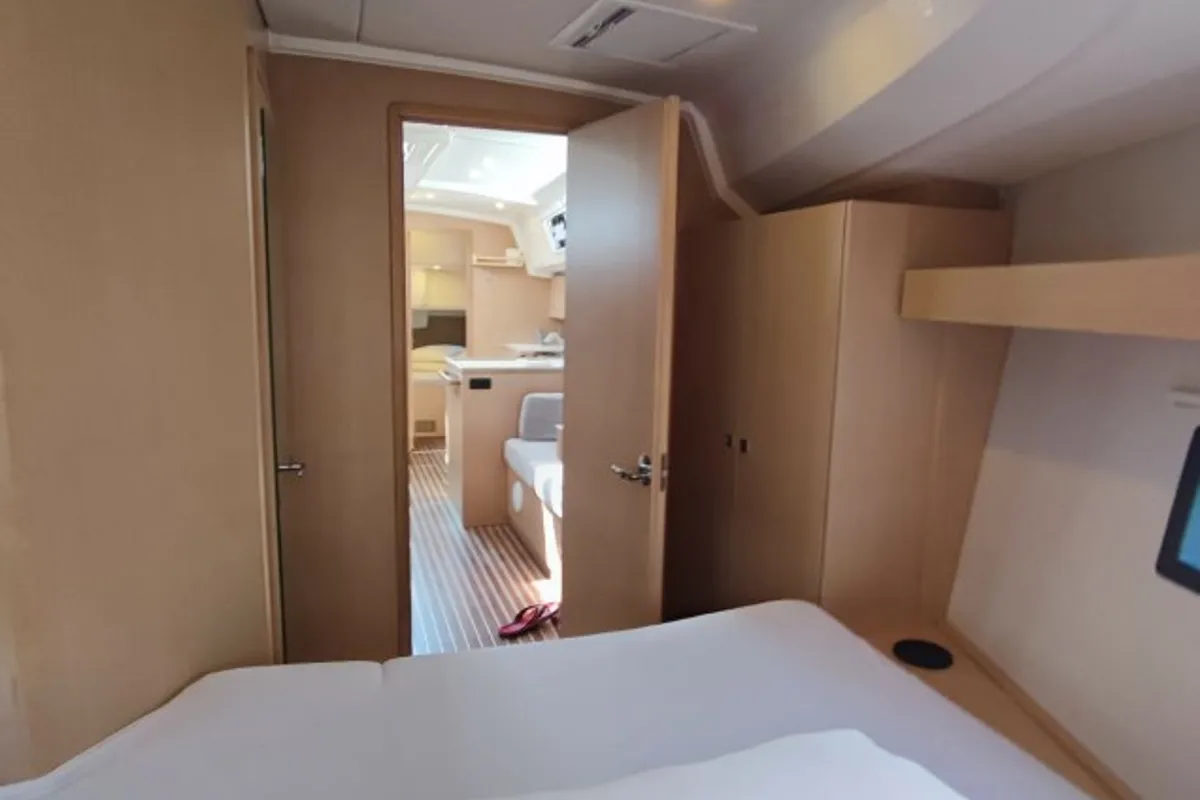 Cabin on Gala, a Bavaria C42 sailboat at Punat, Croatia