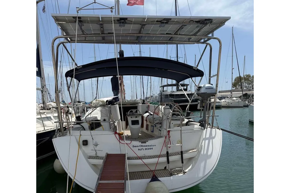 Sea Obsession, a Jeanneau Sun Odyssey 42i sailboat at Municipal Unit of Ellomenos, Greece
