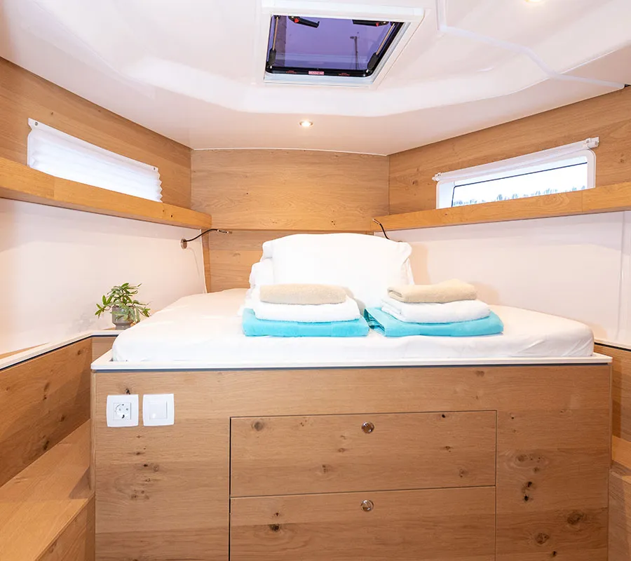 Cabin on Ollie, a Elan Impression 45 sailboat at Primošten, Croatia