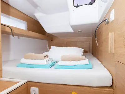 Cabin on Ollie, a Elan Impression 45 sailboat at Primošten, Croatia
