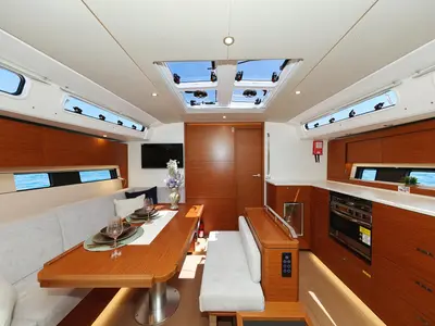 Galley of Sailaway, a Hanse 460 sailboat at Grad Šibenik, Croatia