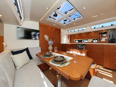 Salon of Sailaway - OW, a Hanse 460 sailboat at Šibenik, Croatia