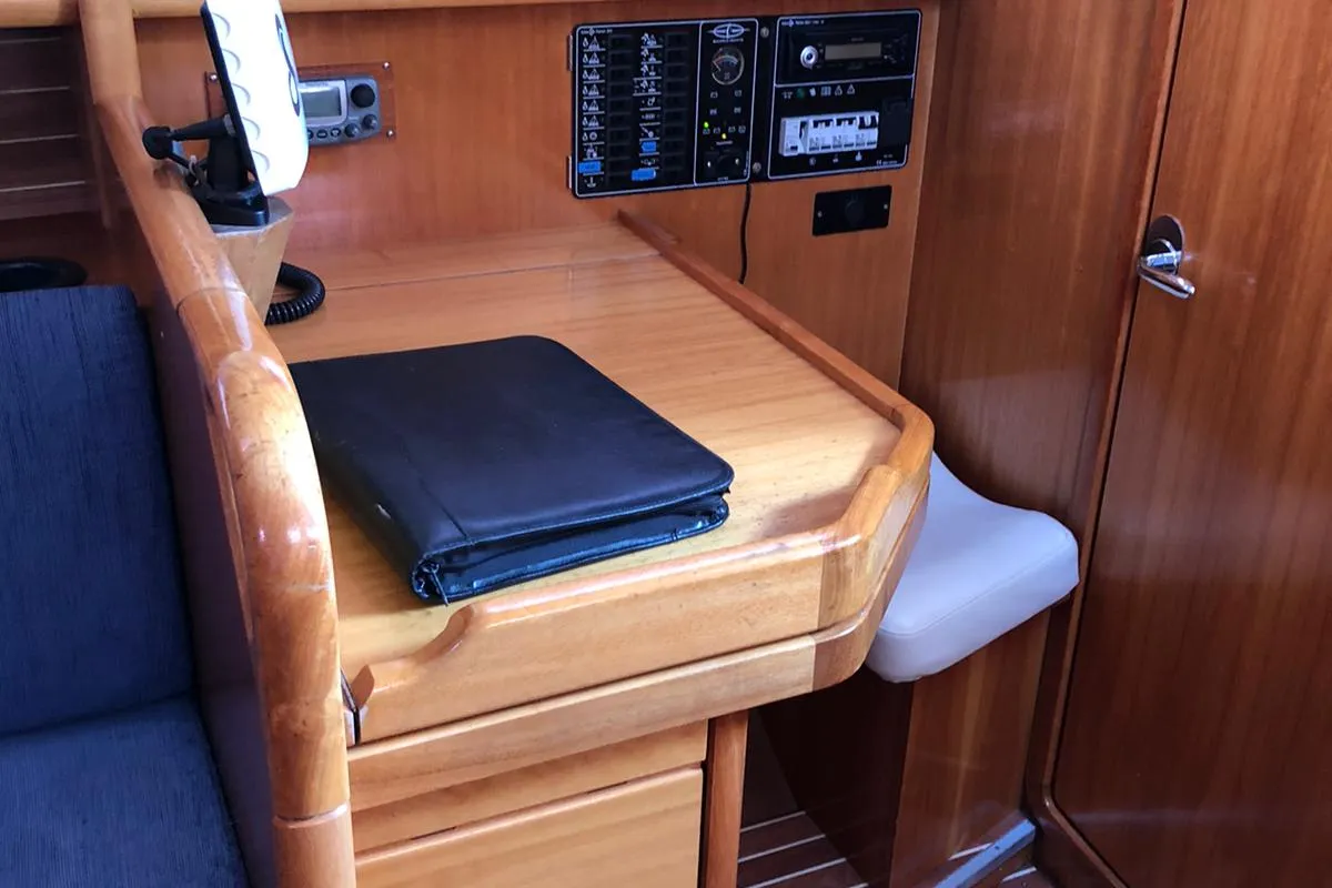Salon of La Luna, a Bavaria 30 Cruiser sailboat at Vrsar, Croatia