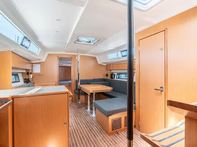 Salon of Avra, a Bavaria C42 sailboat at Municipal Unit of Rhodes, Greece