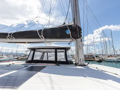 Deck of HAPPY KEY, a Lagoon 42 catamaran at Općina Rogoznica, Croatia