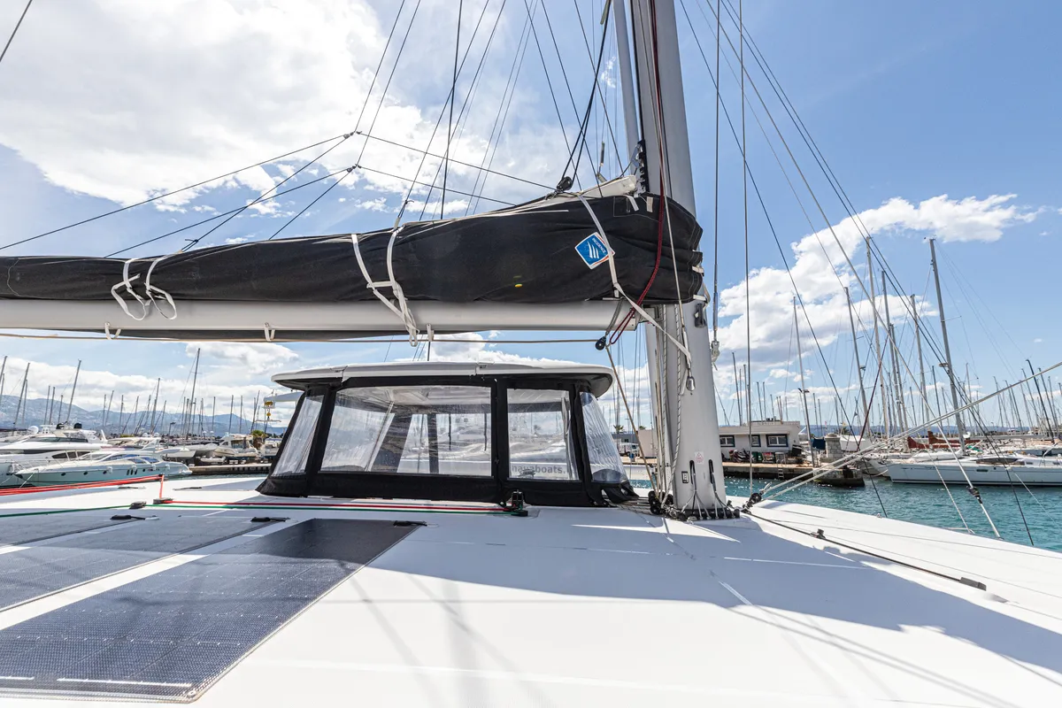 Deck of HAPPY KEY, a Lagoon 42 catamaran at Općina Rogoznica, Croatia