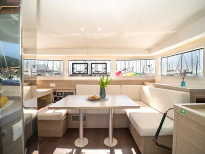 Galley of Sweet Lota, a Lagoon 40 catamaran at Grad Kaštela, Croatia