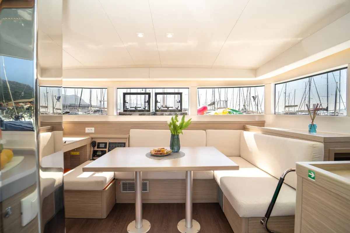 Galley of Sweet Lota, a Lagoon 40 catamaran at Grad Kaštela, Croatia