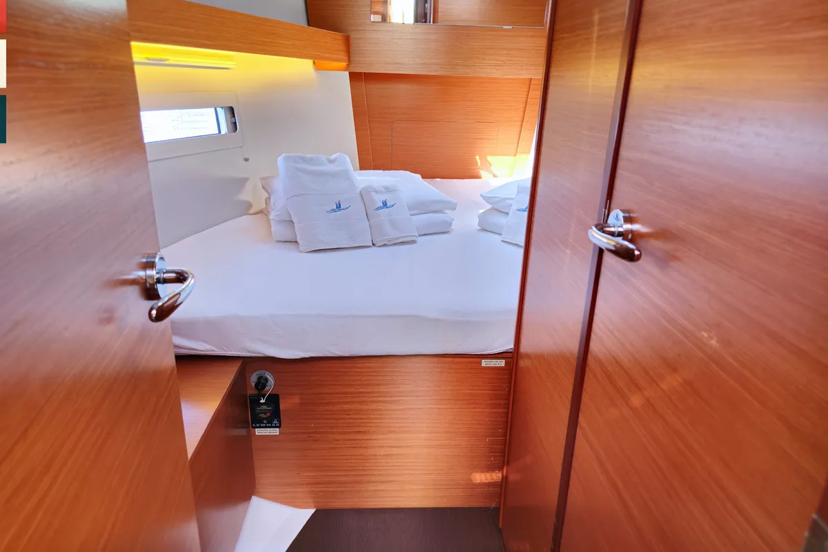 Cabin on Klara, a Dufour 390 GL sailboat at Grad Kaštela, Croatia