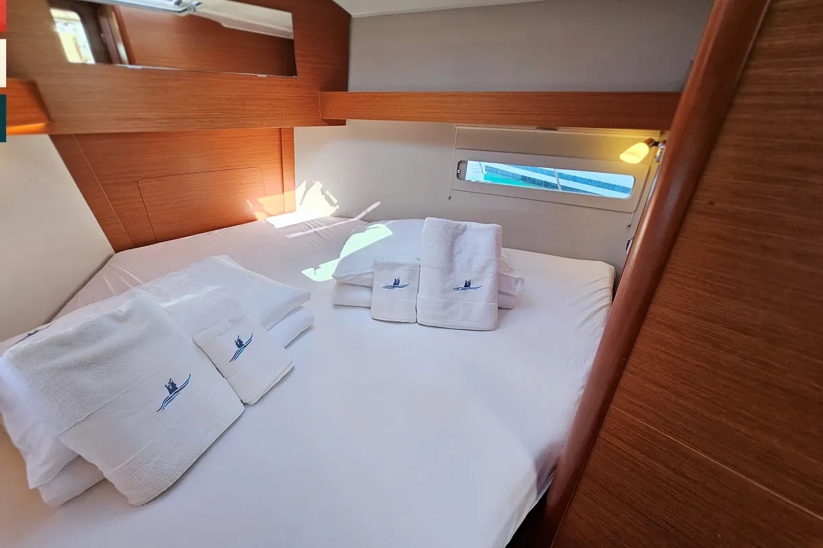 Cabin on Klara, a Dufour 390 GL sailboat at Grad Kaštela, Croatia