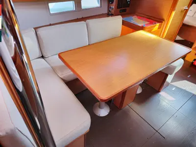 Salon of Klara, a Dufour 390 GL sailboat at Grad Kaštela, Croatia