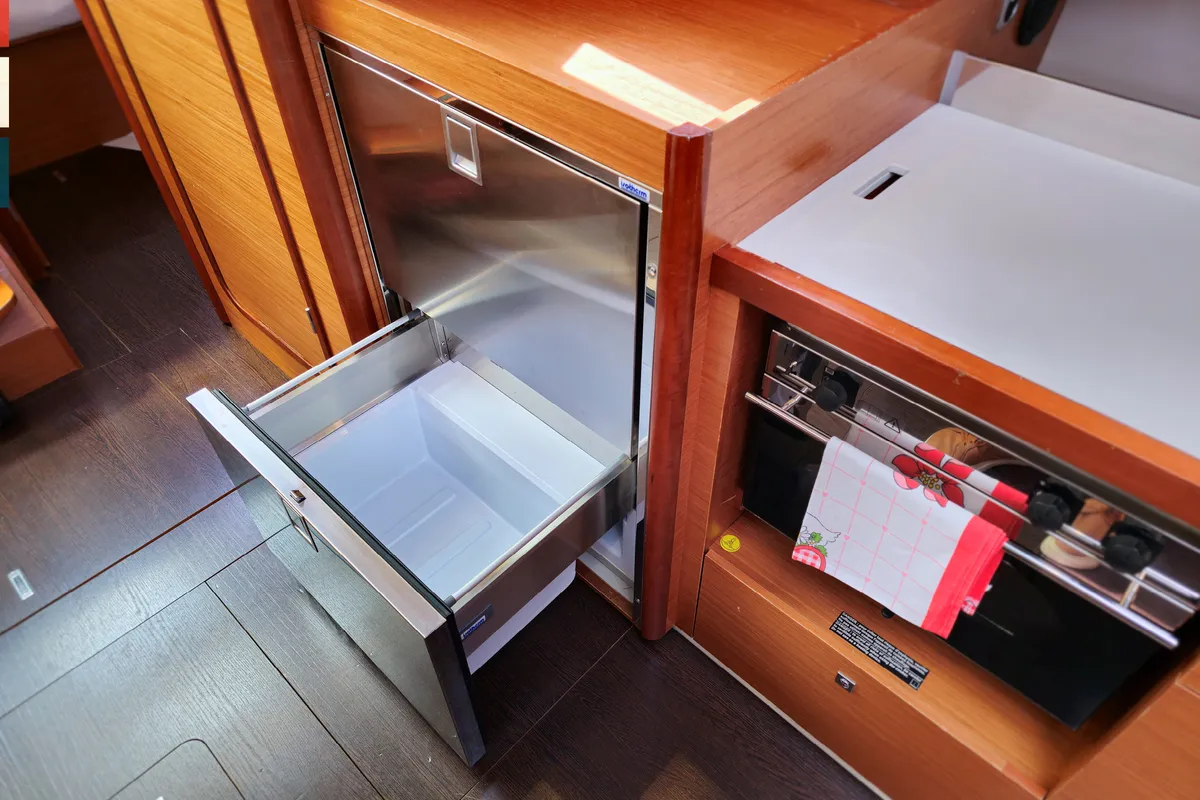 Galley of Klara, a Dufour 390 GL sailboat at Grad Kaštela, Croatia