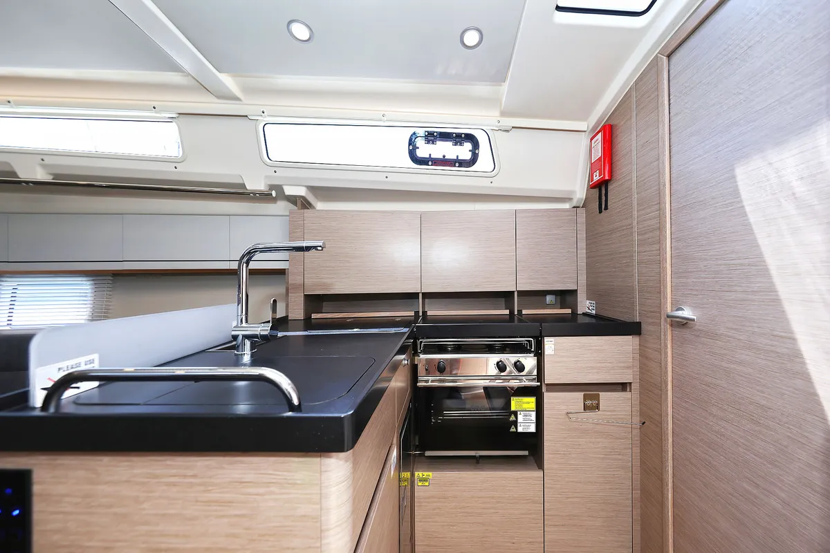 Galley of Teri, a Hanse 418 sailboat at Seget Donji, Croatia
