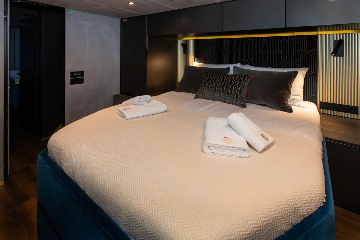 Cabin on Mr.Si, a Sunreef 60 catamaran at Rogoznica, Croatia