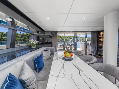 Salon of Mr.Si, a Sunreef 60 catamaran at Rogoznica, Croatia