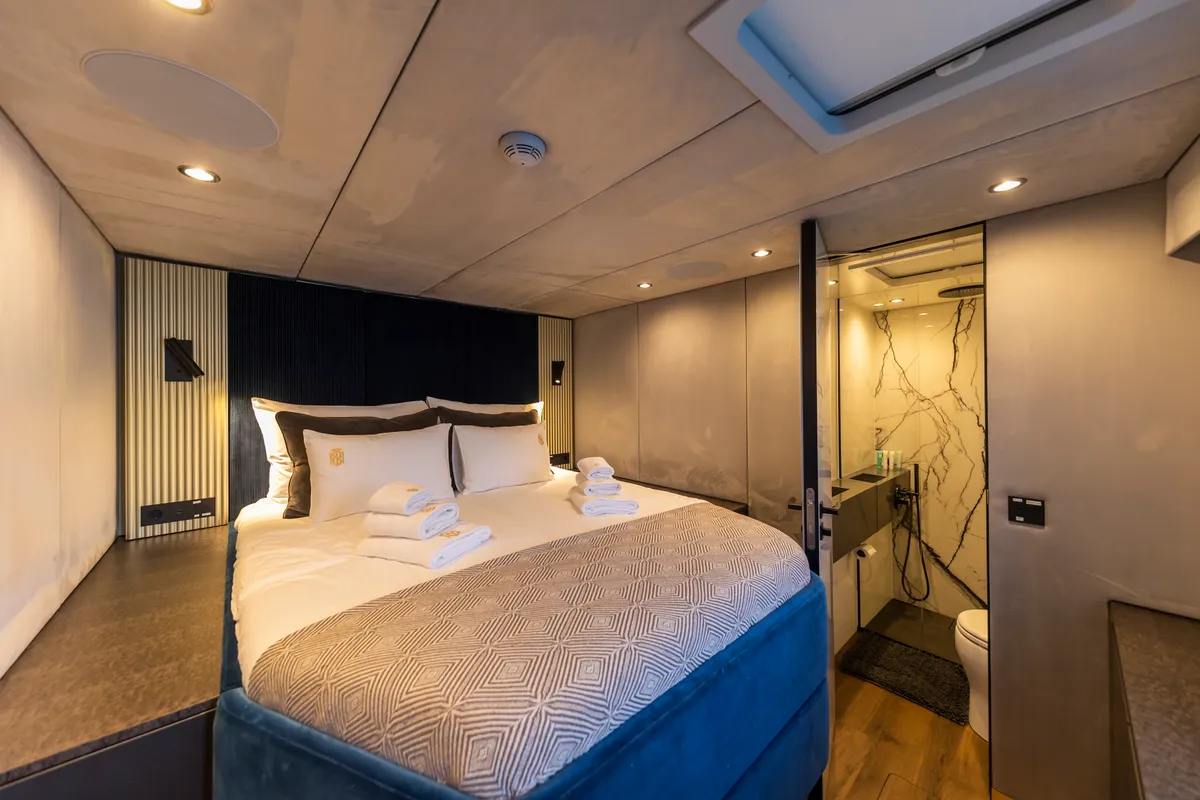 Cabin on Mr.Si, a Sunreef 60 catamaran at Rogoznica, Croatia