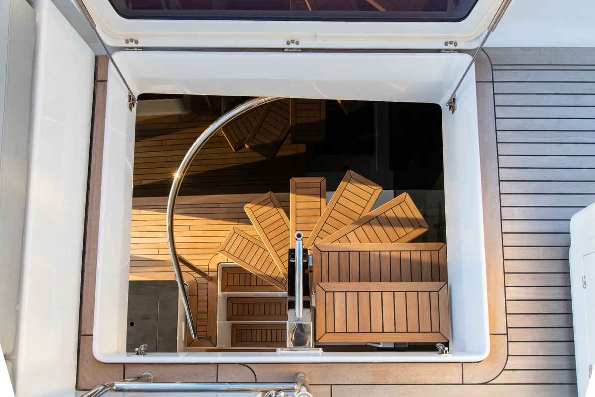 Deck of Mr.Si, a Sunreef 60 catamaran at Rogoznica, Croatia