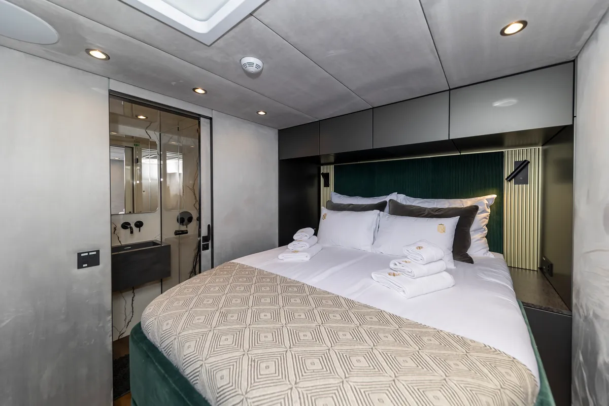 Cabin on Mr.Si, a Sunreef 60 catamaran at Rogoznica, Croatia
