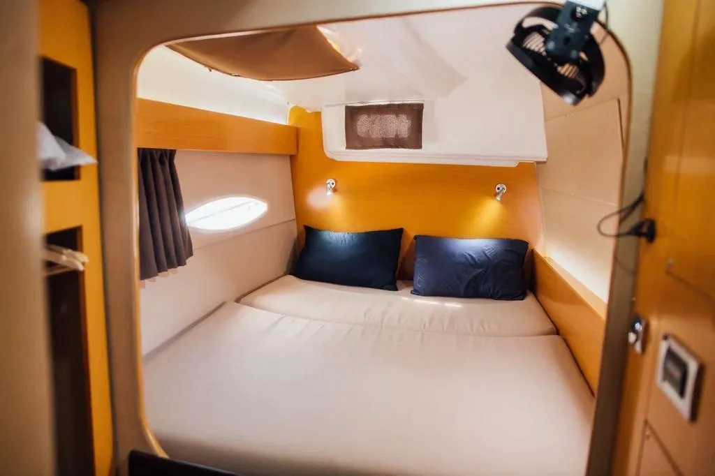 Cabin on Lady Alla, a Fountaine Pajot Lipari 41 catamaran at Pa Khlok, Thailand