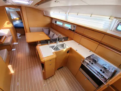 Galley of T-Punch, a Jeanneau Sun Odyssey 409 sailboat at Baan Salak Phet, Thailand