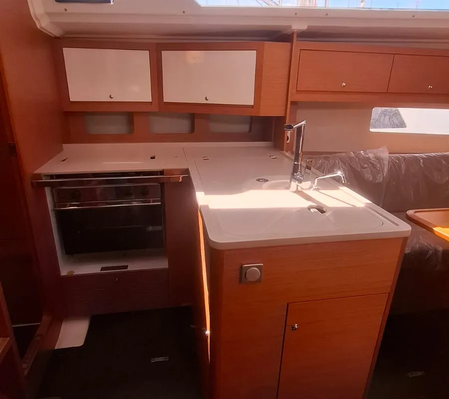 Galley of Nala, a Dufour 37 sailboat at Tonnarella, Italy