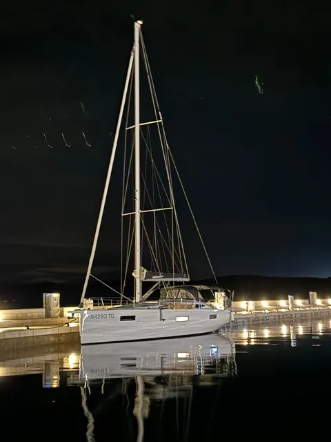 Exterior view of Skyline, a Elan Impression 43 sailboat at Slano, Croatia