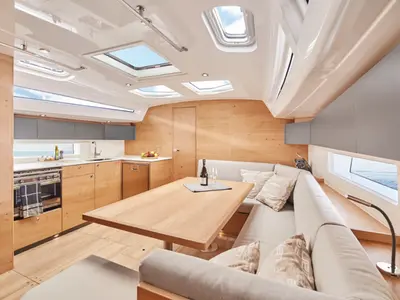 Galley of Skyline, a Elan Impression 43 sailboat at Slano, Croatia