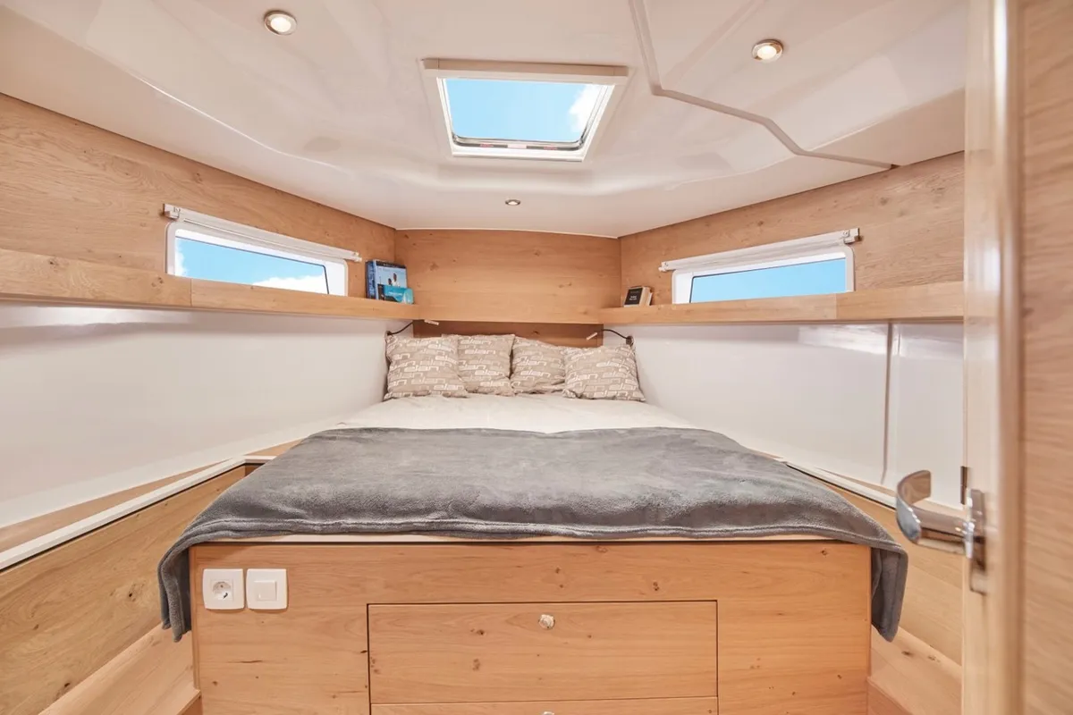 Cabin on Skyline, a Elan Impression 43 sailboat at Slano, Croatia