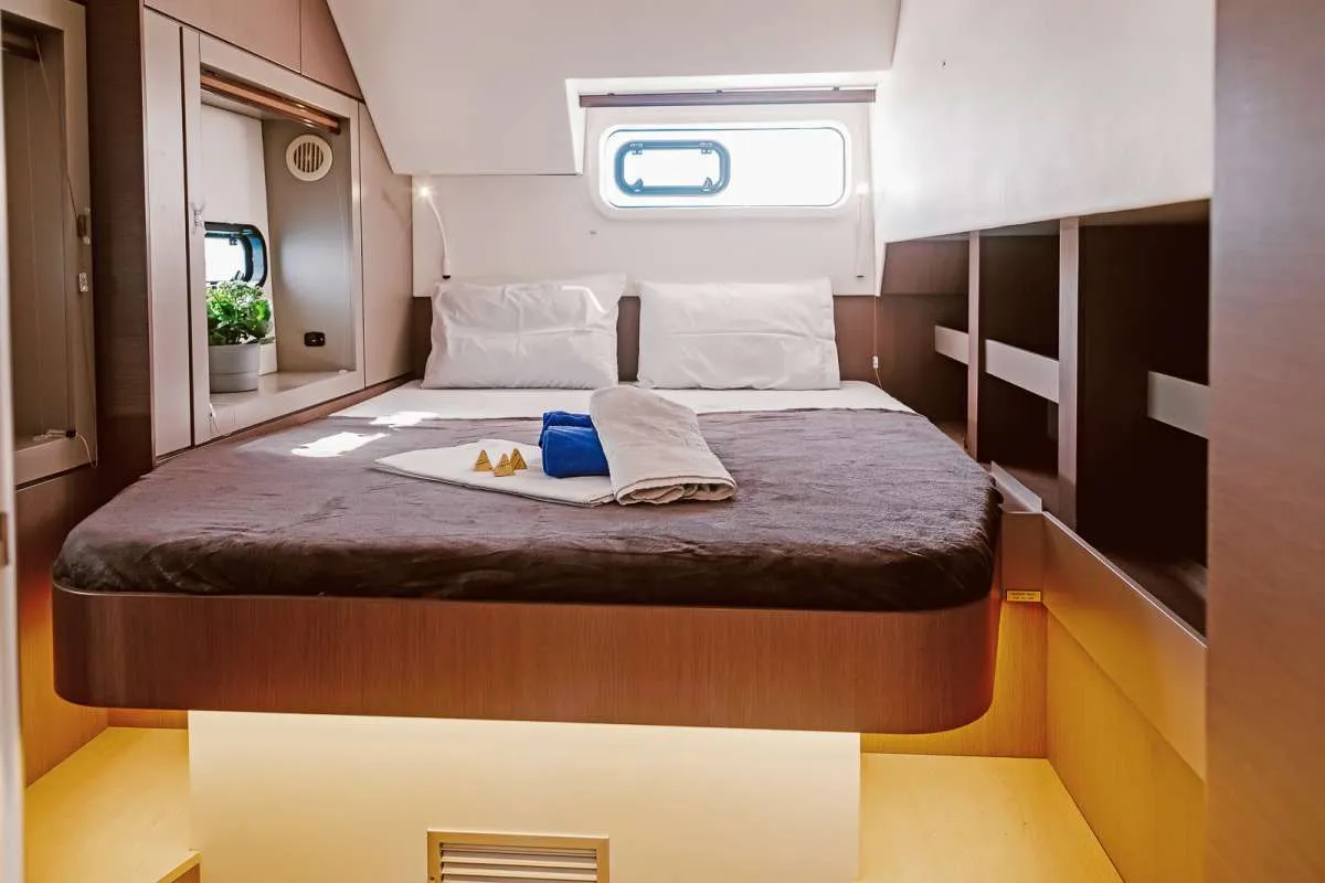 Cabin on Premium +, a Bali 4.6 catamaran at Sant Antoni de Portmany, Spain