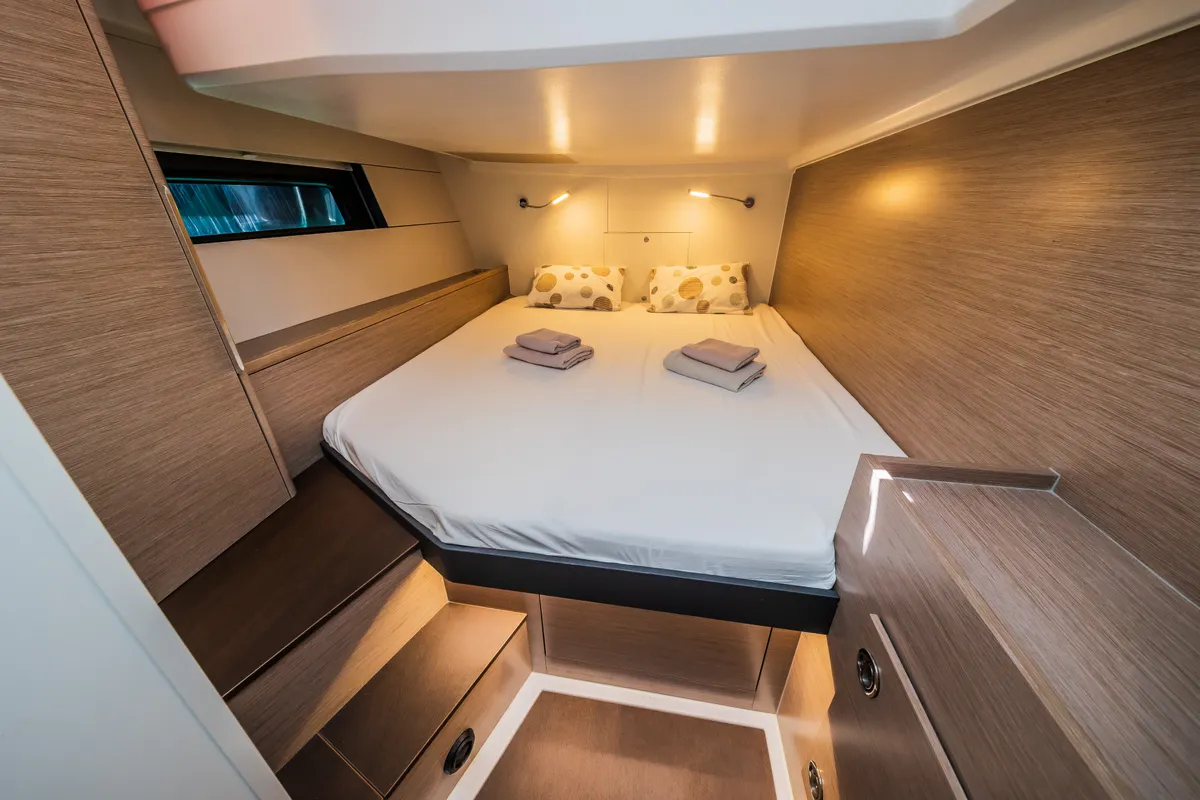 Cabin on Ilonka - OW, a Hanse 460 sailboat at Seget Donji, Croatia
