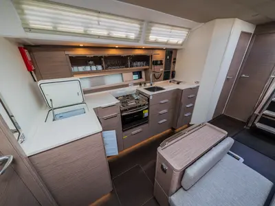 Galley of Ilonka - OW, a Hanse 460 sailboat at Seget Donji, Croatia