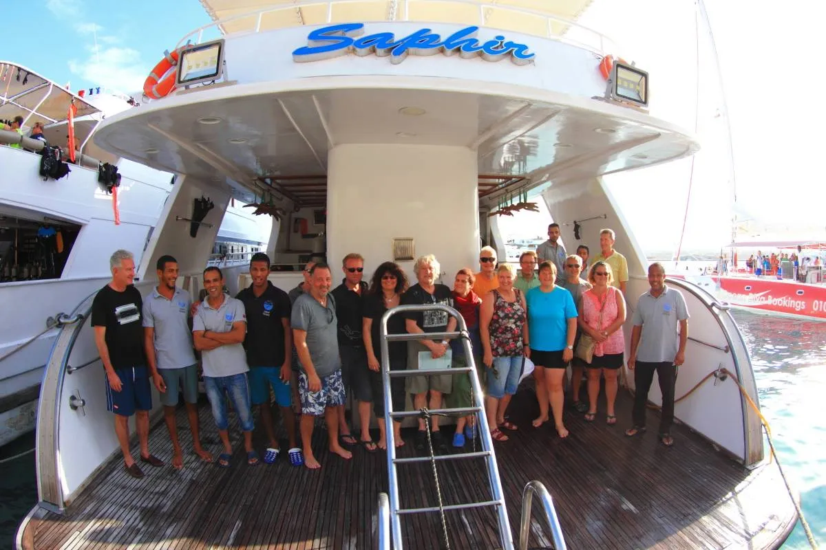 Deck of Heaven Saphir, a Gulet Luxury Motor Yacht motor yacht at Hurghada, Egypt