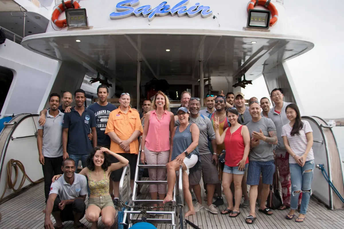 Deck of Heaven Saphir, a Gulet Luxury Motor Yacht motor yacht at Hurghada, Egypt