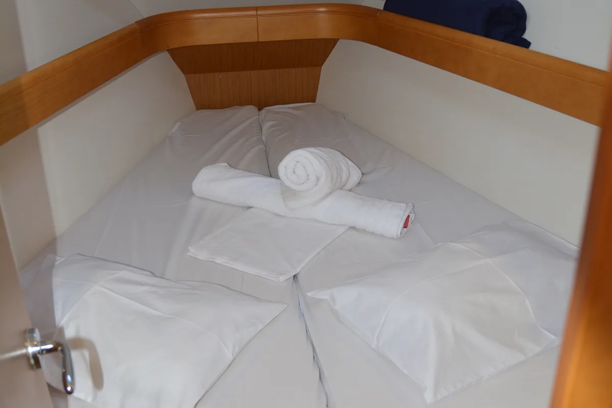 Cabin on Babis 2010, a Jeanneau Sun Odyssey 36i sailboat at Municipal Unit of Lefkada, Greece