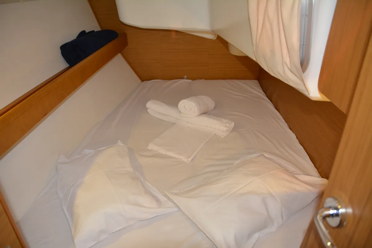 Cabin on Babis 2010, a Jeanneau Sun Odyssey 36i sailboat at Municipal Unit of Lefkada, Greece