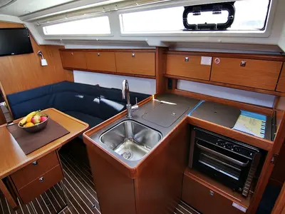 Galley of Bella, a Bavaria Cruiser 34 sailboat at Općina Sukošan, Croatia