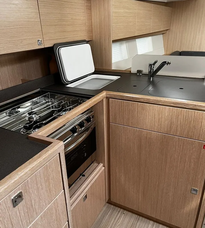 Galley of Seacloud, a Bavaria C45 Style sailboat at Općina Vrsar, Croatia