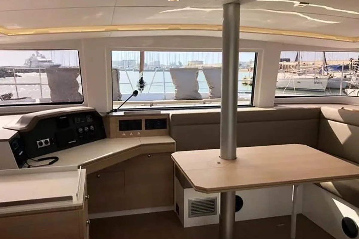 Salon of Liberty, a Bali 4.5 catamaran at Palermo, Italy