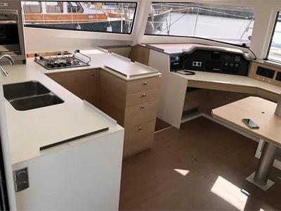 Galley of Liberty, a Bali 4.5 catamaran at Palermo, Italy