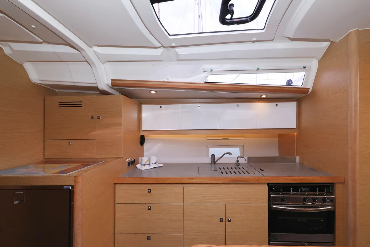 Galley of Thor, a Dufour 430 GL sailboat at Vodice, Croatia